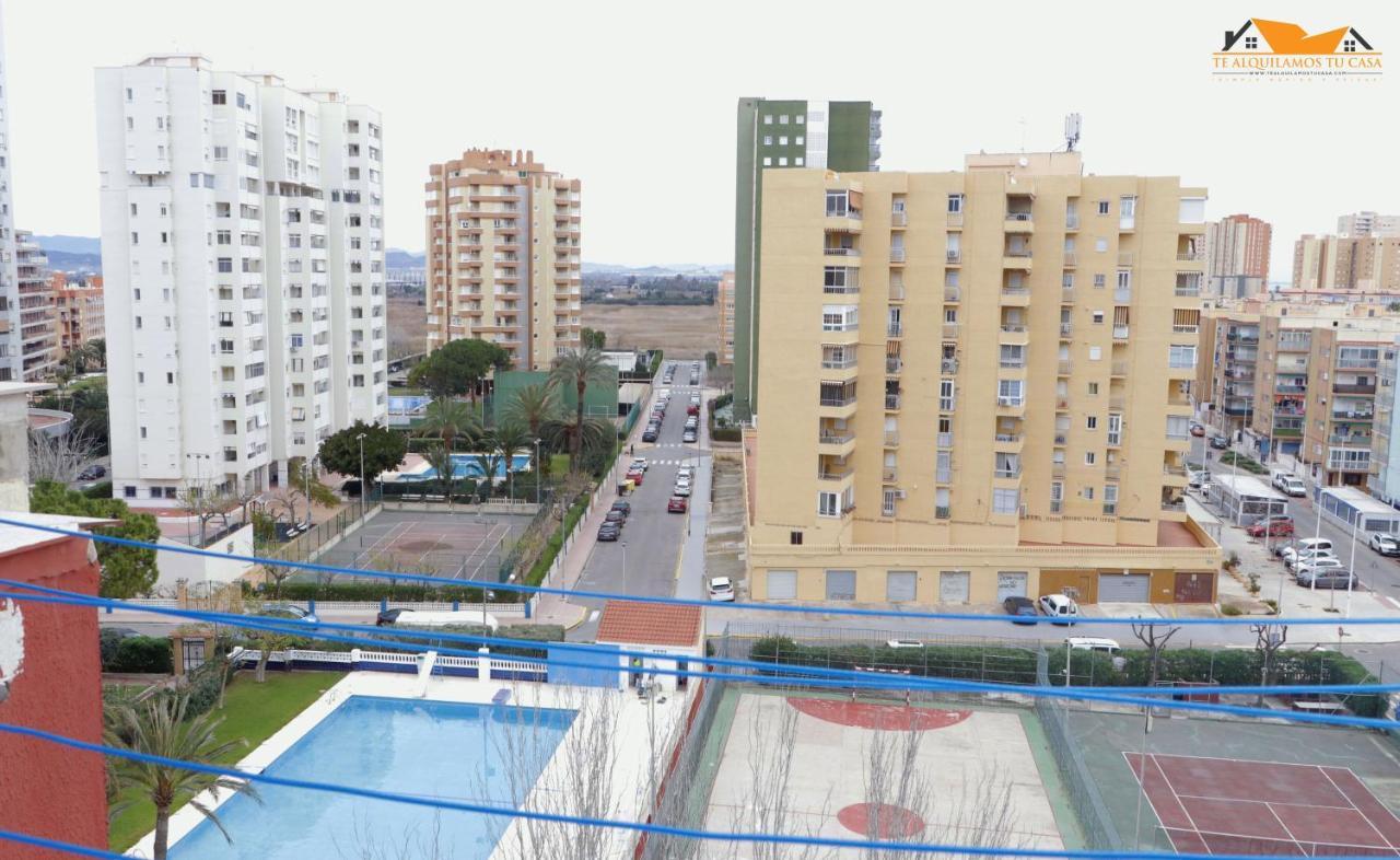 Apartamento doble, residencial con piscina, tenis, futbol, zona infantil Valencia Exterior foto